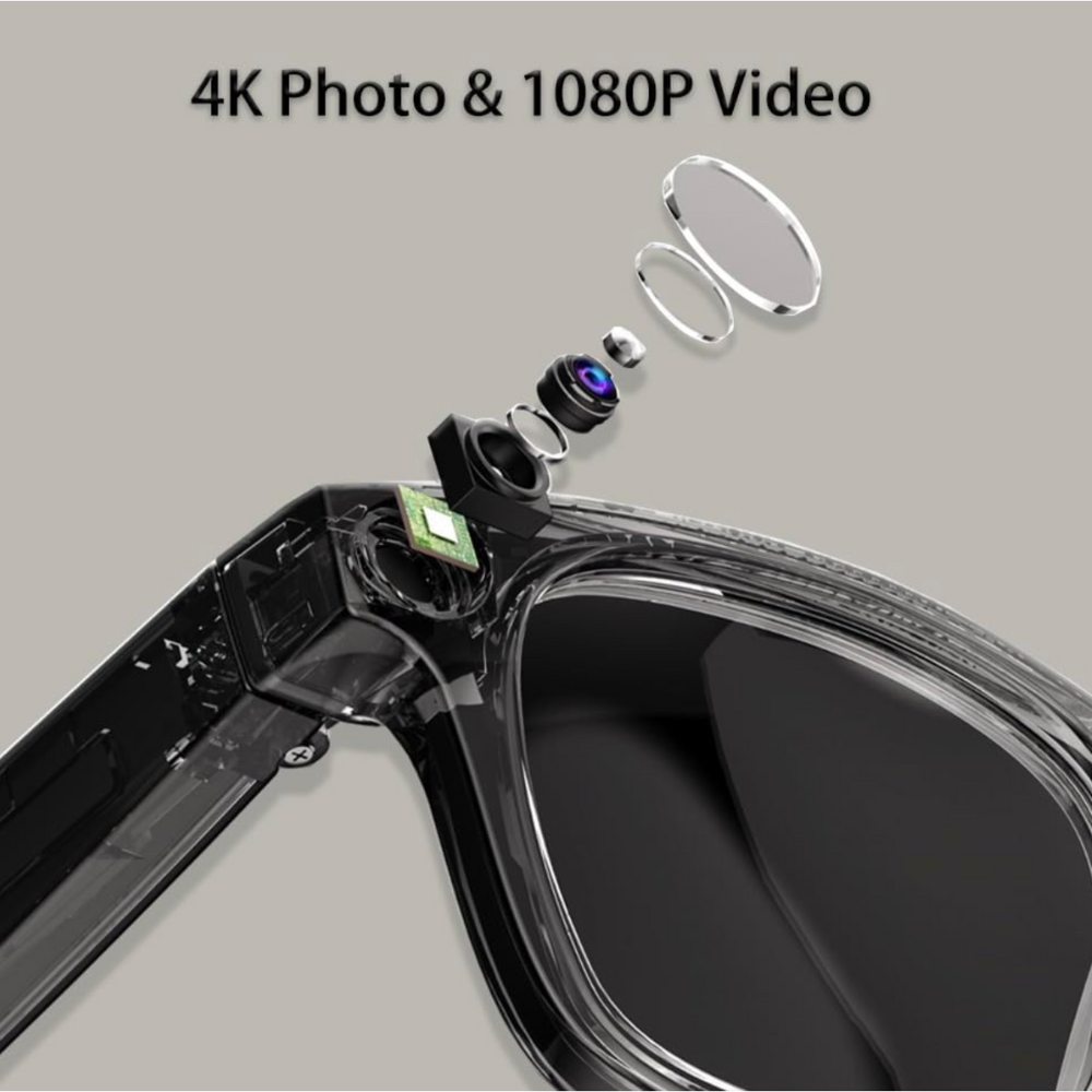 AI Smart Glasses, Built-In Camera, ChatGPT - SmartView Pro