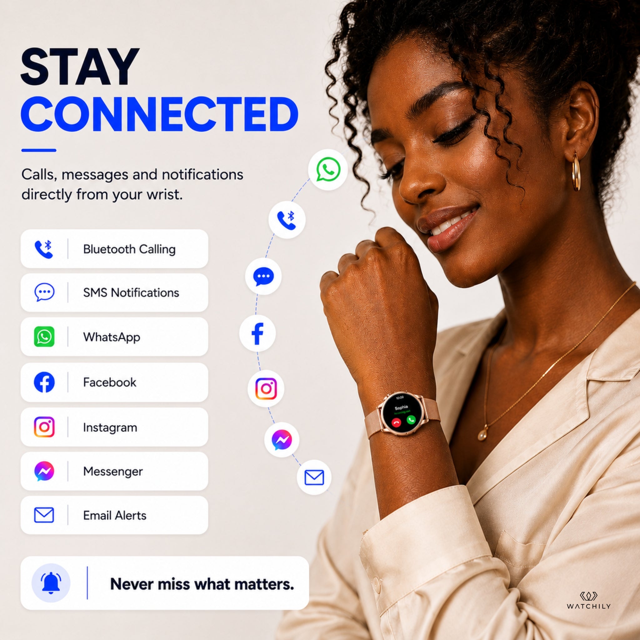 Watchily SmartLady Pro Health and Fitness Smartwatch for Women