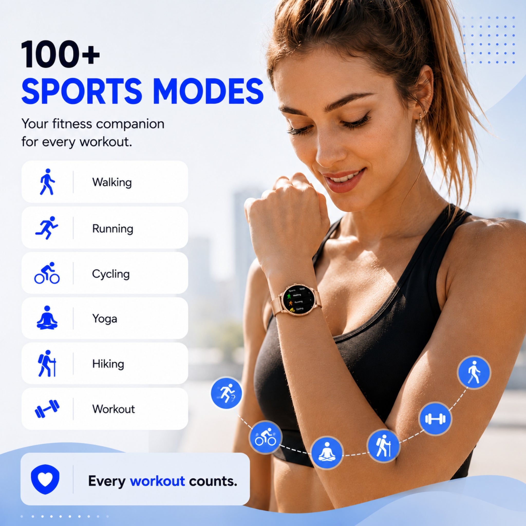 Watchily SmartLady Pro Health and Fitness Smartwatch for Women