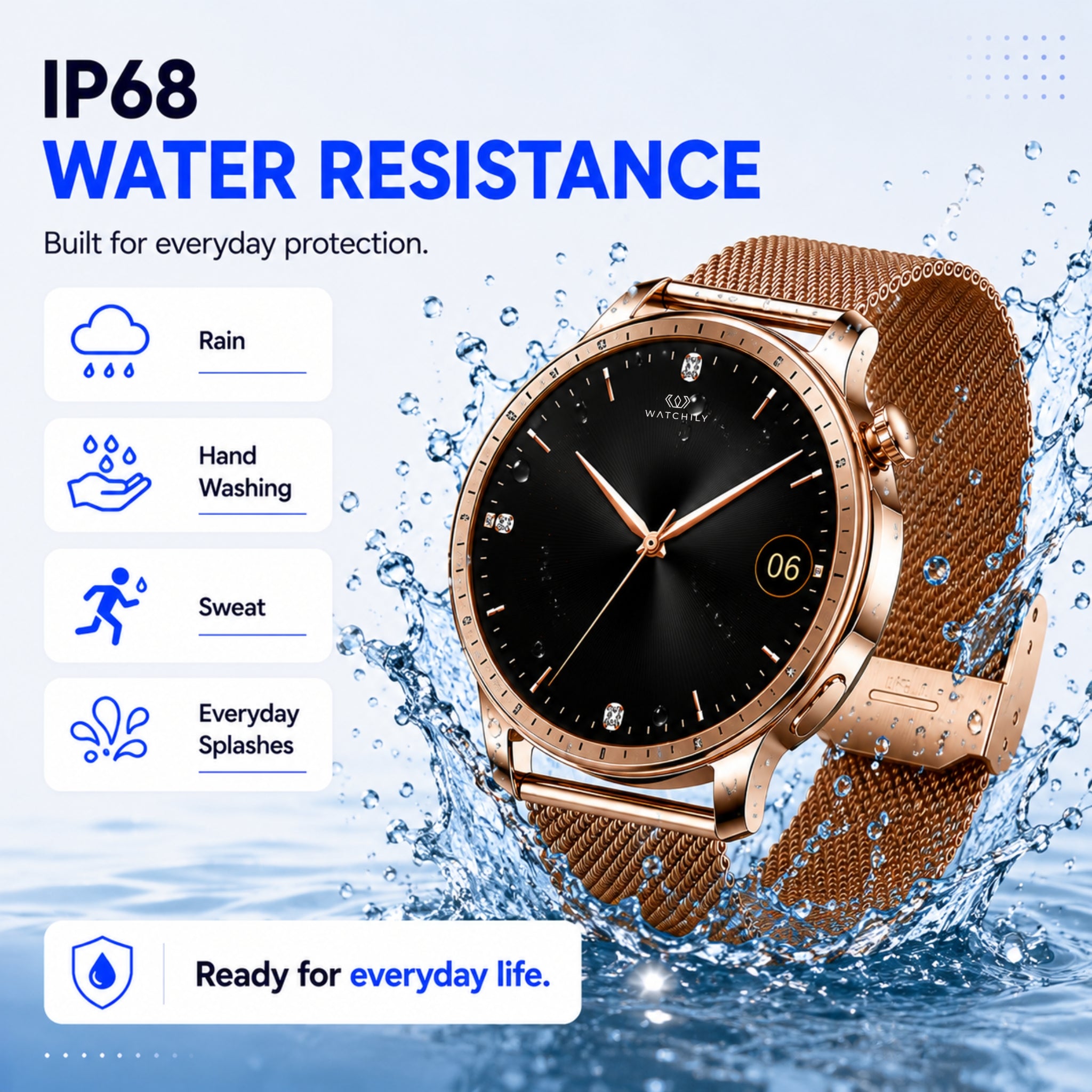 Watchily SmartLady Pro Health and Fitness Smartwatch for Women