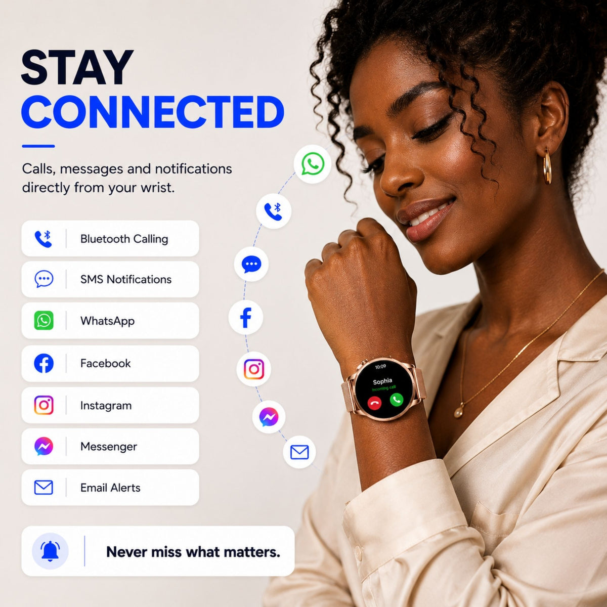 Smartwatch for Women – Bluetooth Calls, Fitness & Health Monitoring – SmartLady